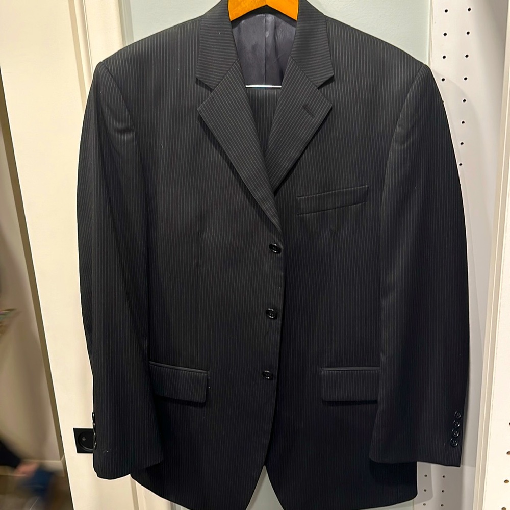 Calvin Klein pinstripe suit jacket and pants